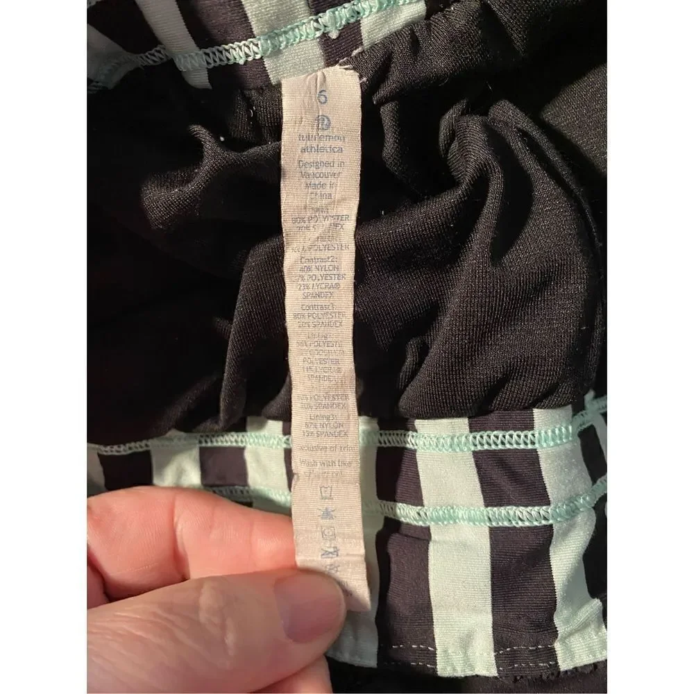 Lululemon mint green/black run bandit track pants size 6